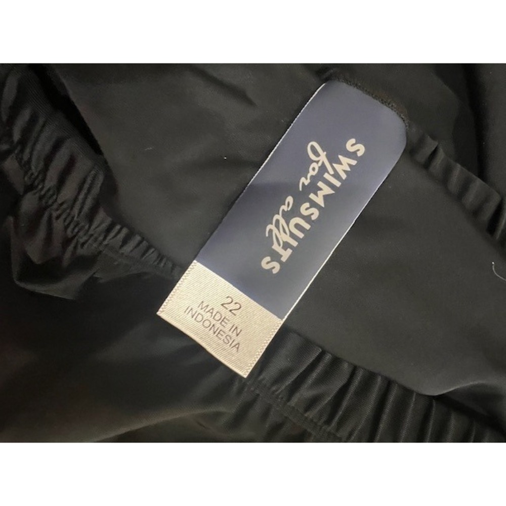 Swimsuits For All Womens Plus Size 22 Tankini Set Black Shorts - Picture 3 of 3